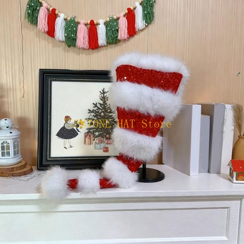 49MF Elegant Women Men Plush S - Santa Hat Plush ulasan dan harga