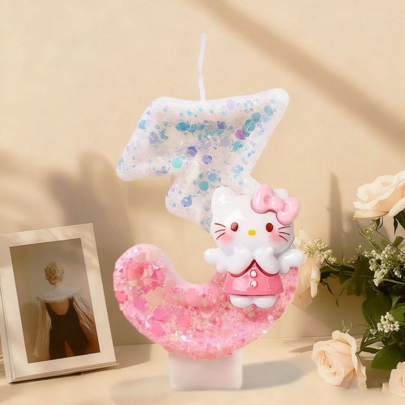 Hello Kitty Birthday Candles   - Holiday Candle Set ulasan dan harga