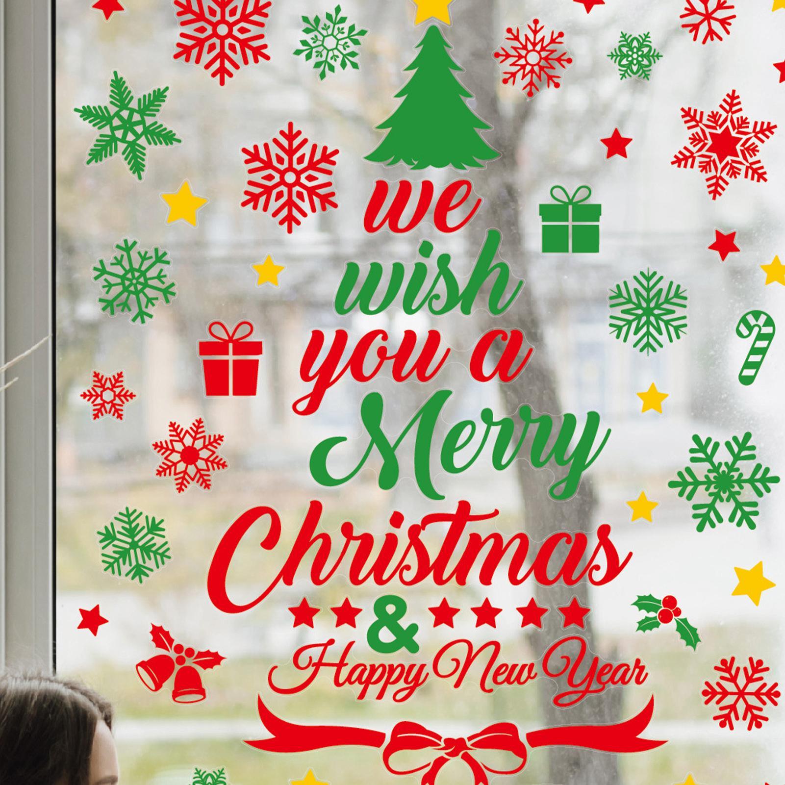 3 Pieces Christmas wall sticke - Snowflake Window Decal ulasan dan harga