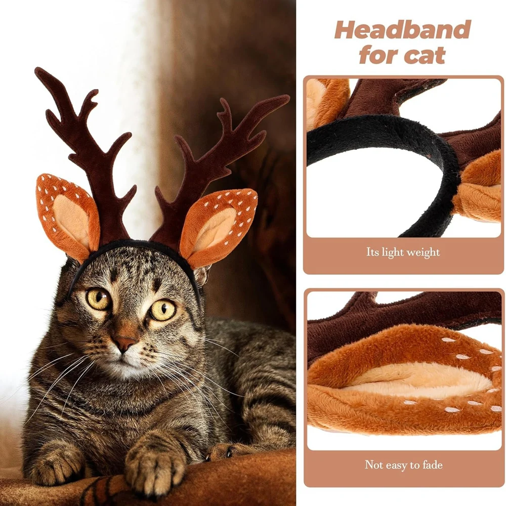 Dogs Headbands Deer Costume Ha - Reindeer Antlers Headband ulasan dan harga