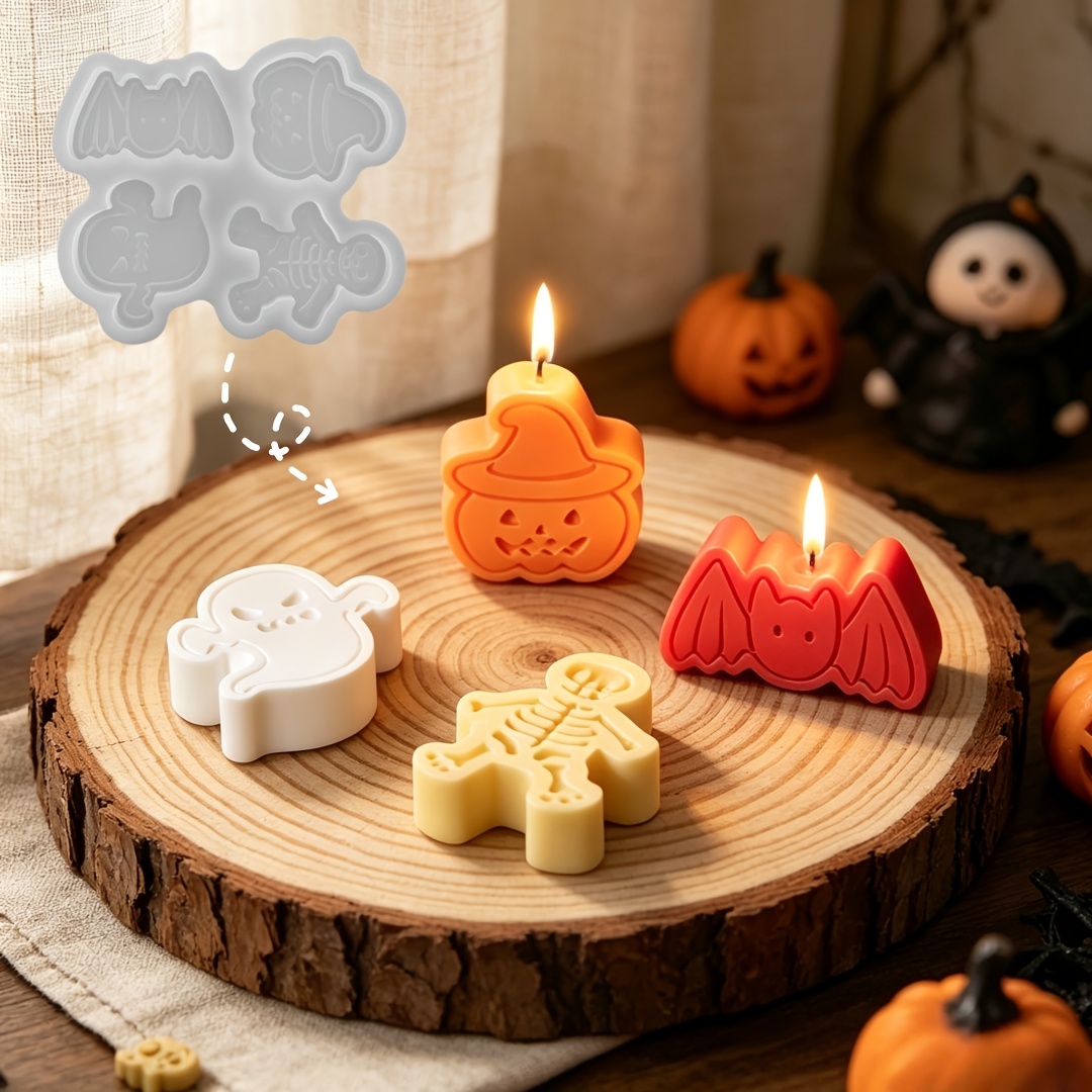 4-cavity silicone resin mold s - Holiday Candle Set ulasan dan harga