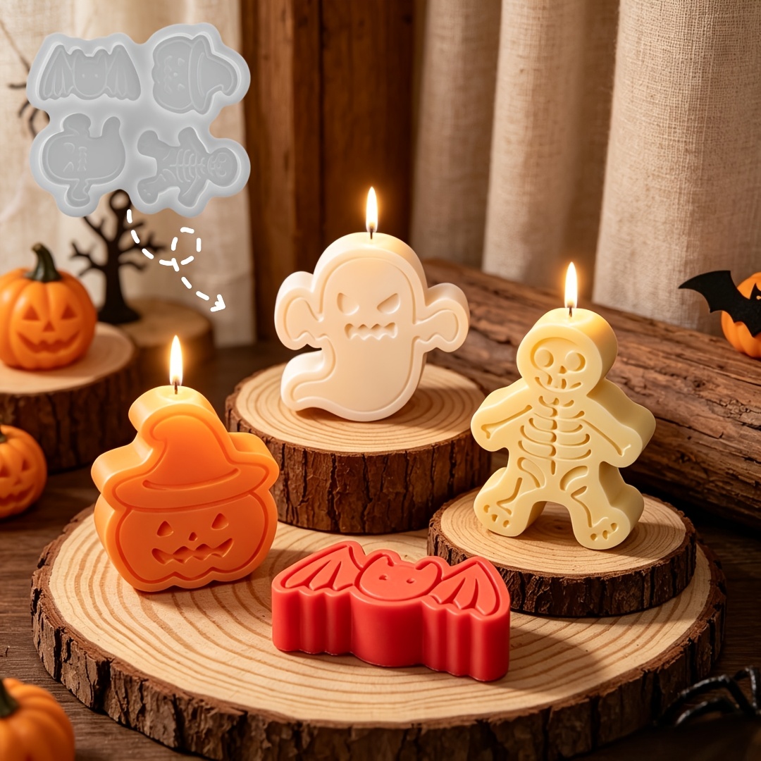 4-cavity silicone resin mold s - Holiday Candle Set ulasan dan harga