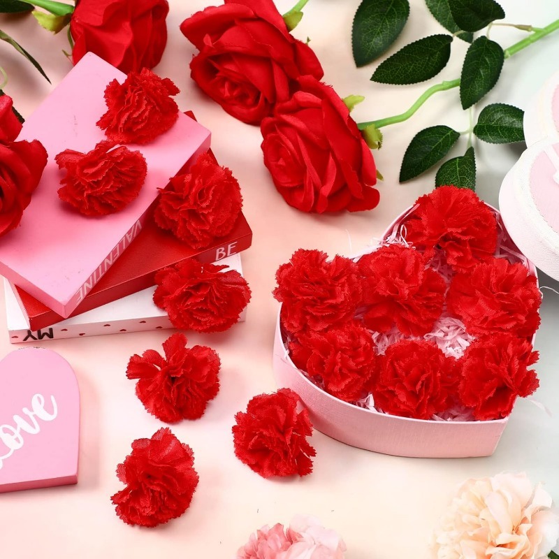 10/20Pcs Rose Artificial Flowe - Christmas Wreath Fake ulasan dan harga