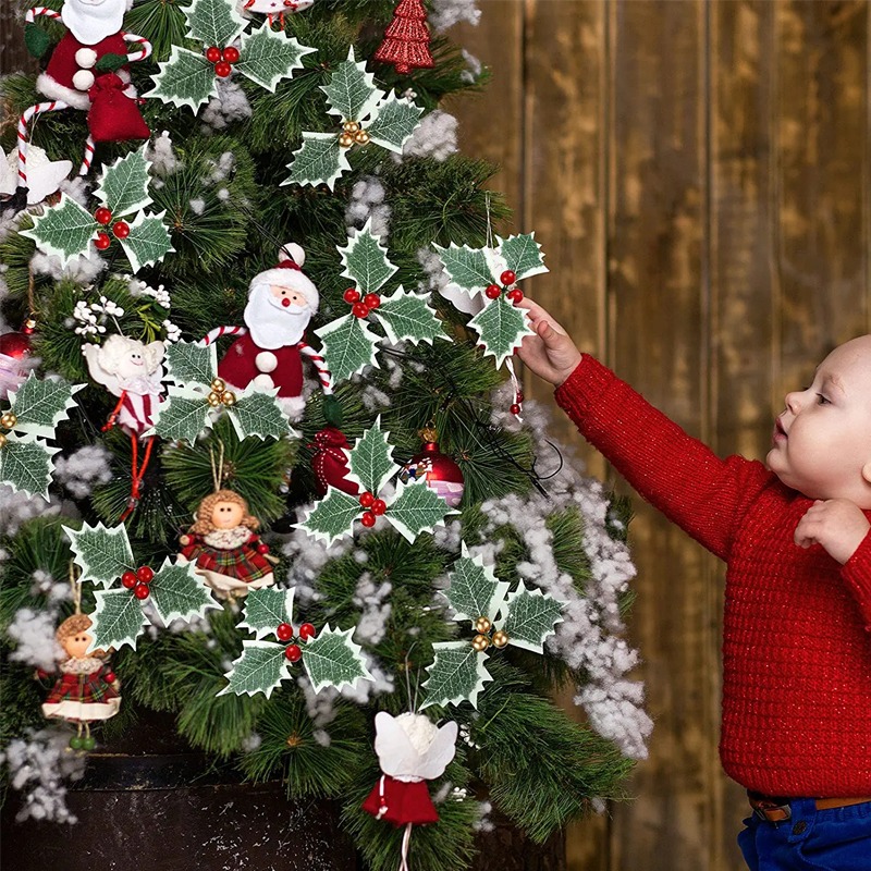 5-50pcs Christmas Holly Berrie - Christmas Wreath Fake ulasan dan harga