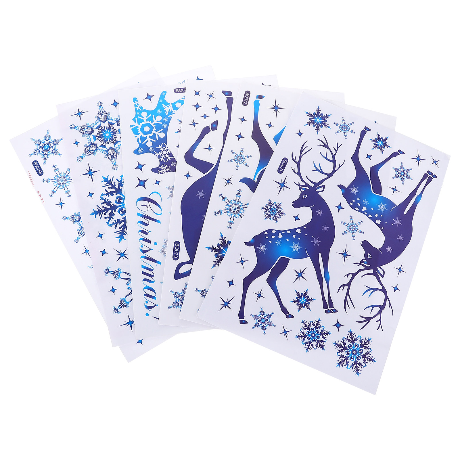 6 Pcs Stickers Christmas Windo - Snowflake Window Decal ulasan dan harga