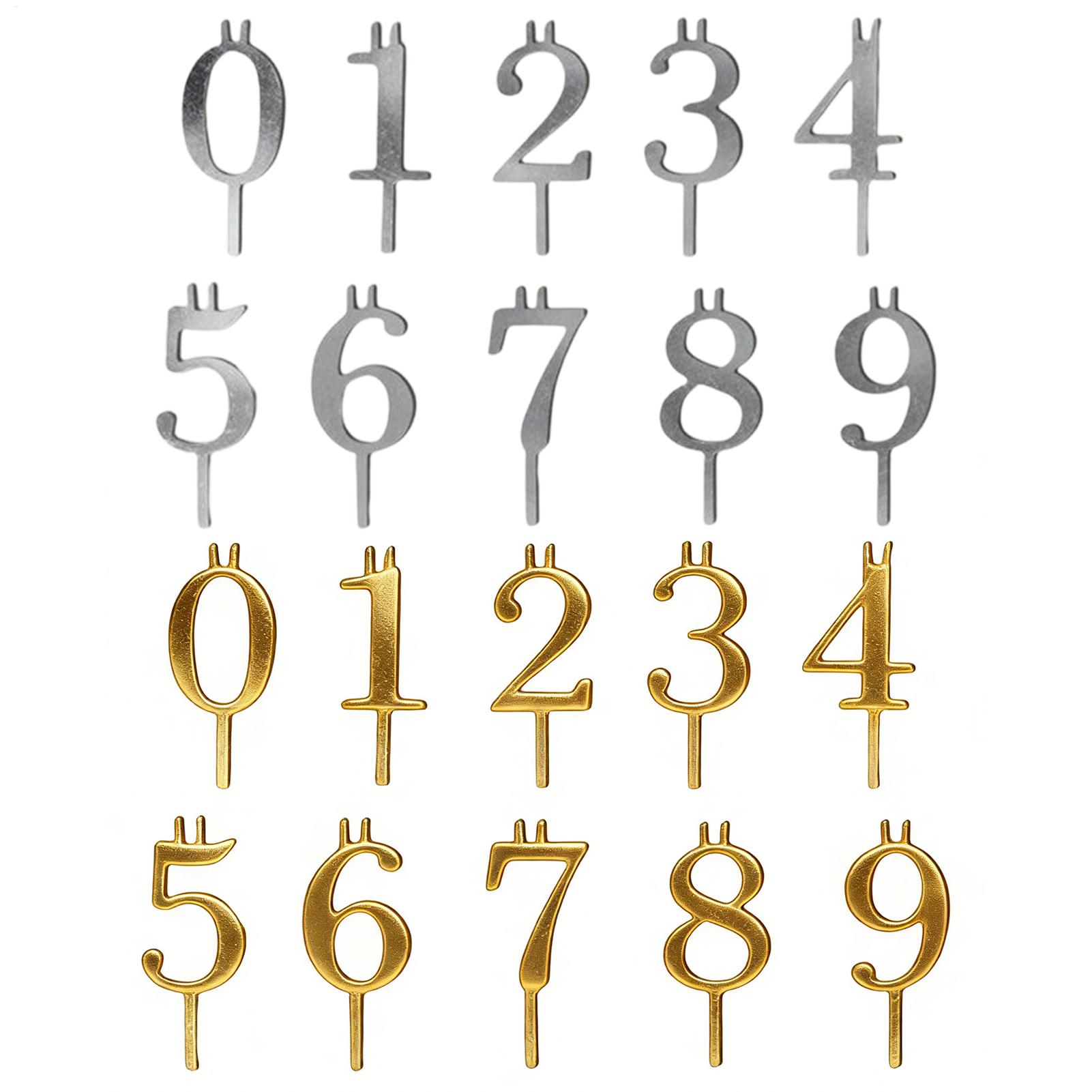 10pcs 0-9 Number Cake Toppers  - Holiday Candle Set ulasan dan harga